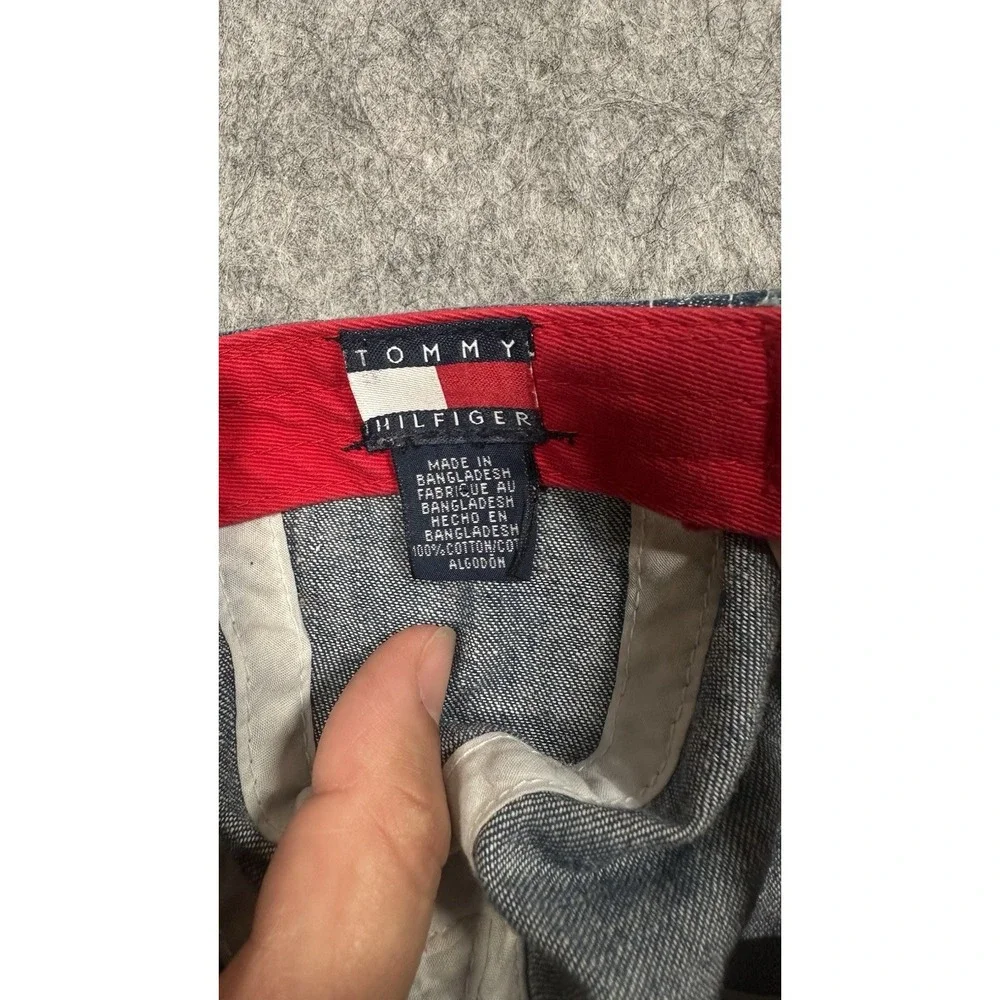 TOMMY HILFIGER Blue/Red Denim Cap For Infant/Toddler  Adjustable Hat